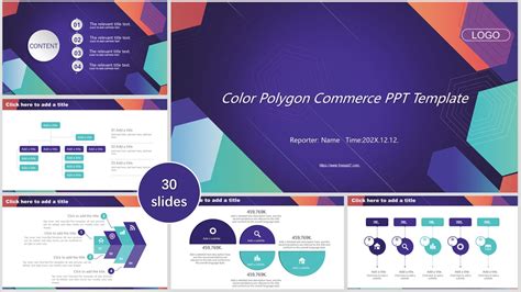 Colored Polygon Ppt Templates Best Powerpoint Templates