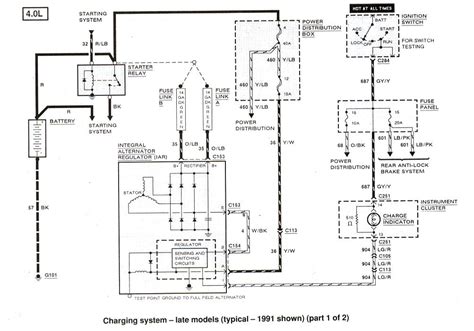 Alternators should always charge the battery. Ford Ranger & Bronco II Electrical Diagrams at The Ranger ...