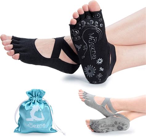 Pack Toeless Yoga Pilates Grips Socks For Women Non Slip Barre Dance Sports Women Socks