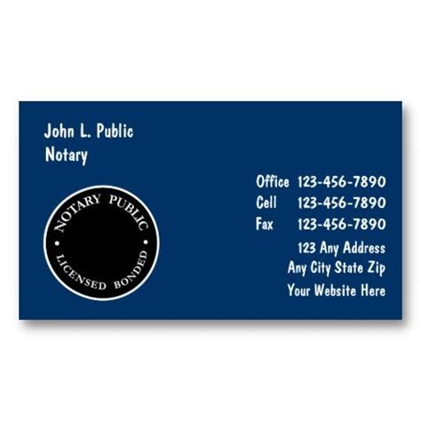 Business cards personalized with your name and professional qualifications have continued relevance in the economic landscape. 25 best images about Notary Public Business Cards on ...