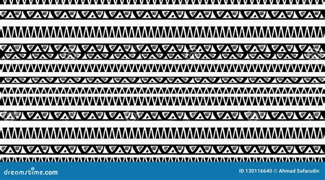 Tribal Pattern Vector With Black And White Hand Drawn Ethnic Symbol