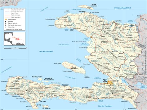 Large Detailed Road And Political Map Of Haiti Haiti Large Detailed