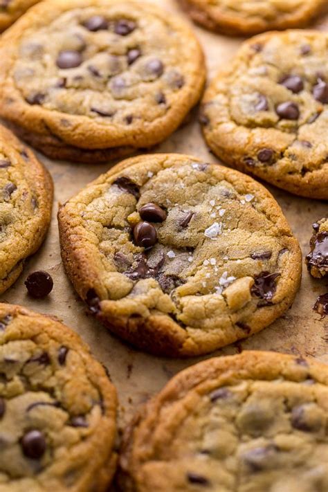 Chocolate Chip Cookies On A Baking Sheet Ready To Be Eaten