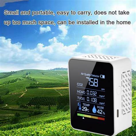 Humedad 5in1 Medidor De Co2 Temperatura Digital Multifuncion Cuotas