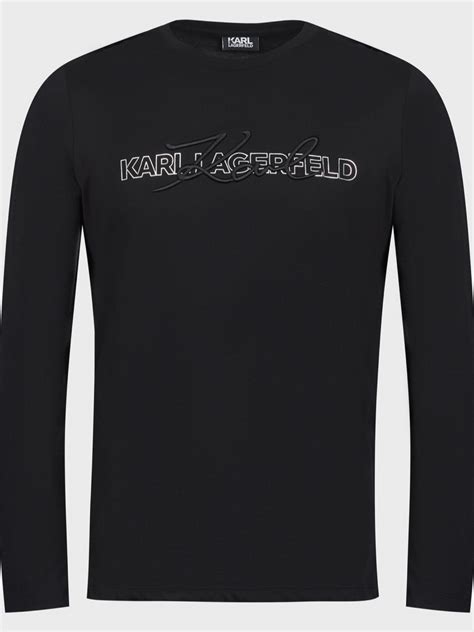 Karl Lagerfeld Long Sleeve Logo Crewneck T Shirt Sotris Stores