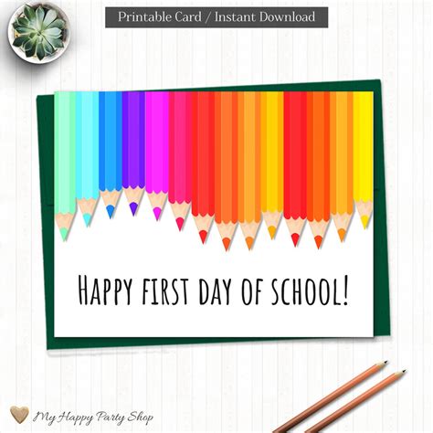Back To School Cards Printable 55x425 Inches Fold Cards Etsy