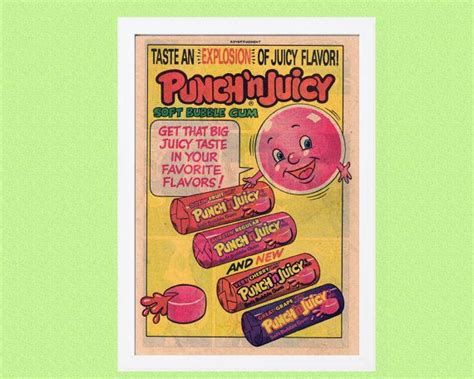 8x 1980s Bubble Gum Ads Punchnjuicy Bonkers Etsy Bubbles