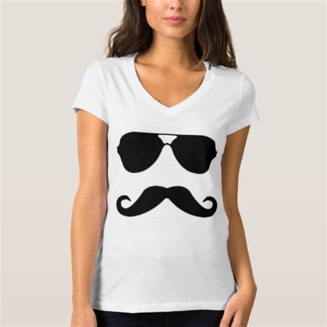 Mustache And Shades T Shirt Zazzle