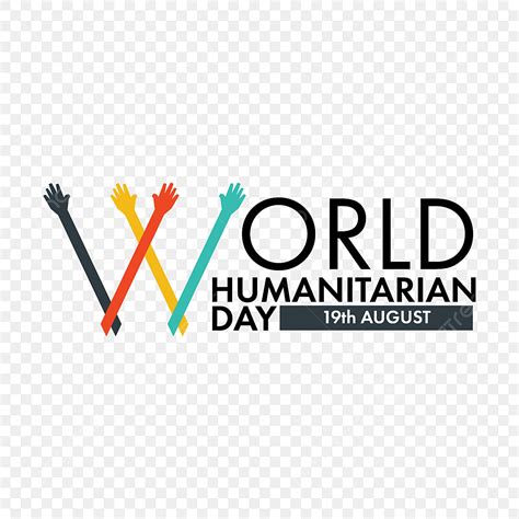 Carta Do Dia Humanitário Mundial Com As Mãos Png Colorido Humanidade