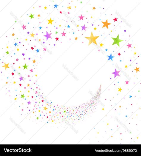 Stream Of Multicolored Stars Royalty Free Vector Image