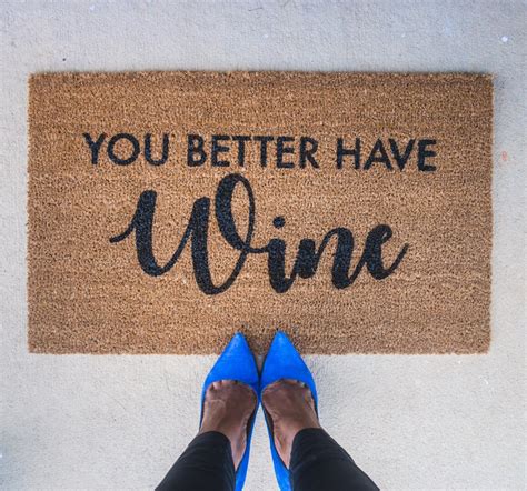 Wine Doormat Funny Door Mat Cute Doormat Welcome Mat