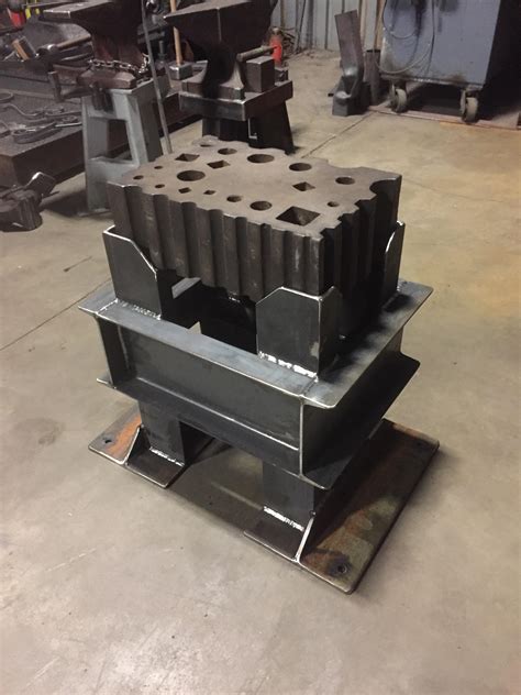 Chunky old swage block and newly fabricated stand - Swage Blocks - I 