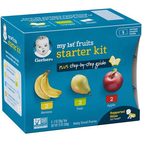 Gerber My 1st Fruits Baby Food Starter Kit 6 2 Oz Tubs Hy Vee Aisles