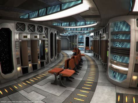 Corridor in the downbelow commercial mall | Sci fi spaceships, Sci fi