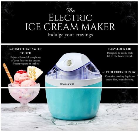 Ovente Electric Ice Cream Maker Also Makes Sorbet And Frozen Yogurt