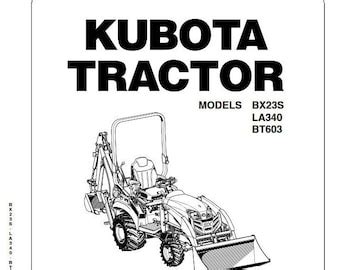 Kubota B Tractor Operations Parts Manuals Pgs Also Etsy