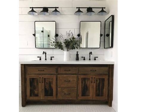 Wall mounted floating bathroom vanity. Barn Wood Bathroom Vanity-Single Vanity-or-Double Vanity ...