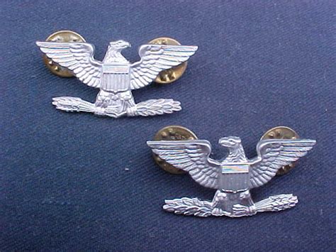 Wwii Us Army Colonel Rank Insignia Pins Sterling Usmc 25462462