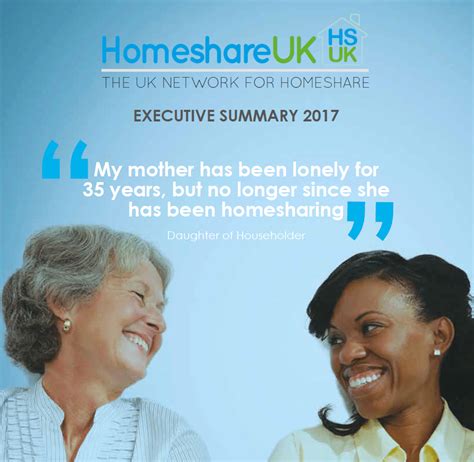 Homeshare Uk 2017 Sector Report Executive Summary Homeshare Uk