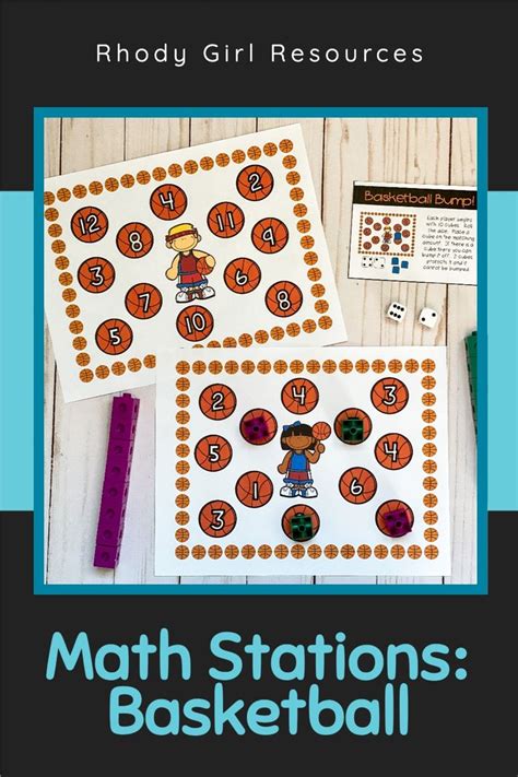 1st Grade Math Centers March Madness Basketball Math Stations