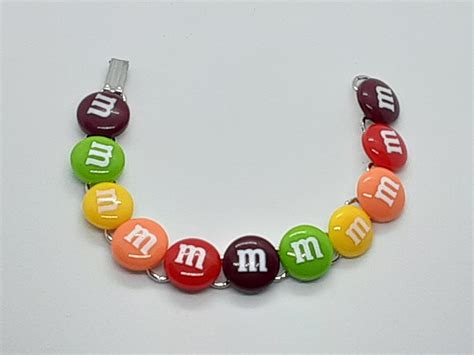 M And M Inspired Candy Bracelet Charm Bracelet Fun Jewelry Etsy In 2021 Candy Bracelet