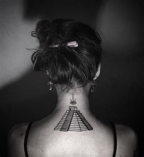 mayan pyramid neck by daniel matsumoto mayan pyramid mayan tattoos