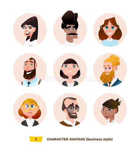Characters Avatars Cartoon Flat Style Stock Illustrations 2166
