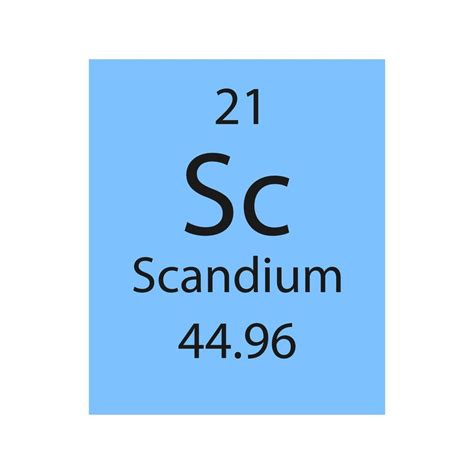 Scandium Symbol Chemical Element Of The Periodic Table Vector Illustration Vector Art