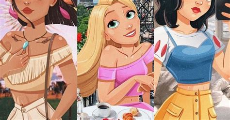 Cette Illustratrice Transforme Les Princesses Disney En Influenceuses