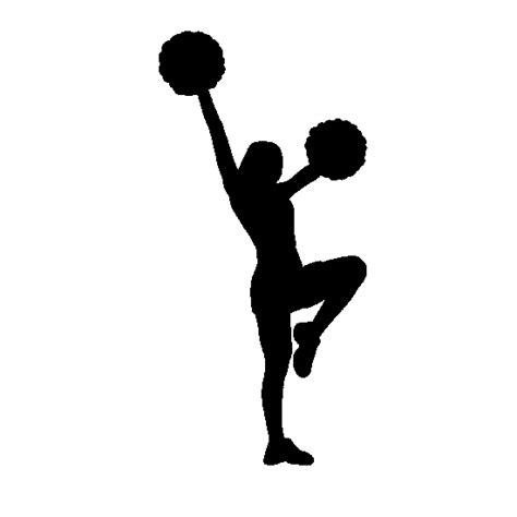 Cheerleader Clipart Black And White