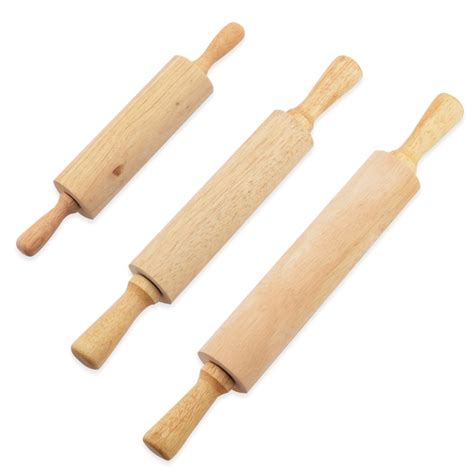 Buy 1 Pc Rubber Wood Rolling Pin Classic Baking Pizza