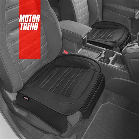 Motor Trend Black Faux Leather Seat Covers For Front Seats 2 Pack