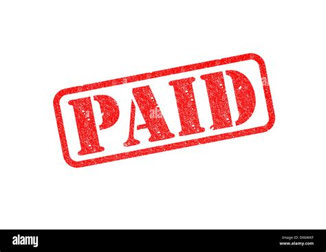 Paid Red Stamp Over White Background Stock Photo Alamy