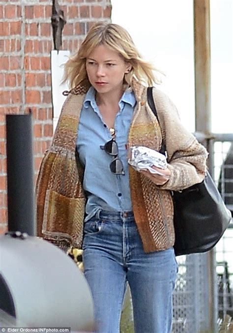 michelle williams and daughter matilda wear leather boots in new york daily mail online