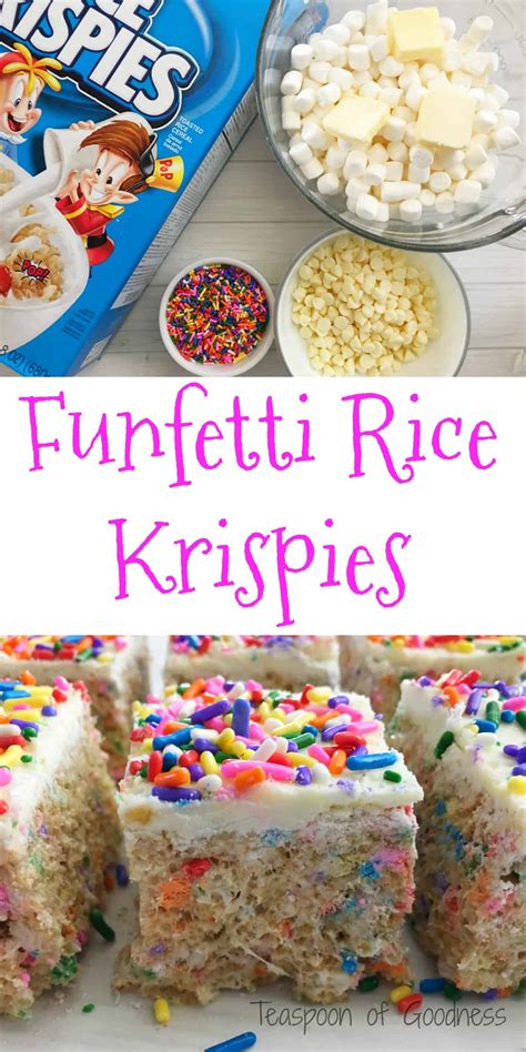 Everything you need to become an amazing food hacker at 25% off! Funfetti Homemade Rice Krispie Treats - Teaspoon Of Goodness