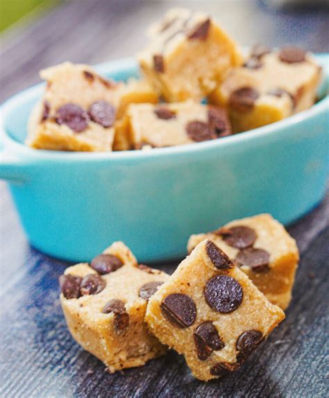 Healthy Cookie Dough Fudge With 4 Ingredients Gluten Free And Low Carb