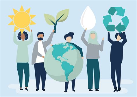 people with environmental sustainability concept download free vectors clipart graphics