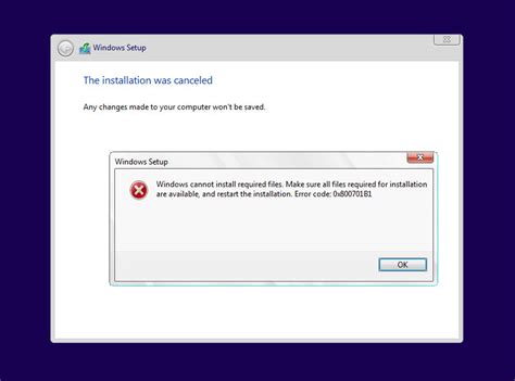 How To Fix Windows Installation Error The Installation Was Canceled