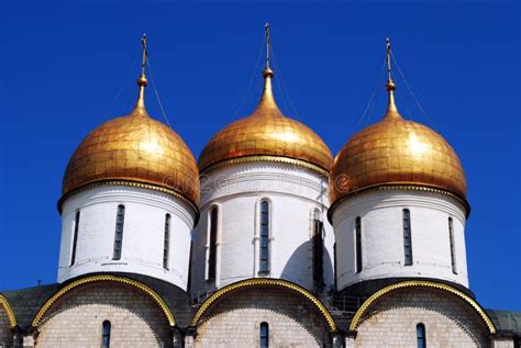 Assumption Cathedral Golden Domes Moscow Kremlin Stock Photo Image