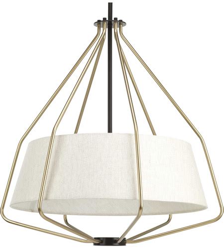 Progress P500117 020 Hangar 3 Light Antique Bronze Pendant Ceiling