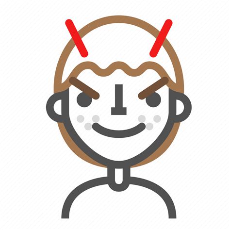 Avatar Emoji Emoticon Evil Face Line Man Icon Download On