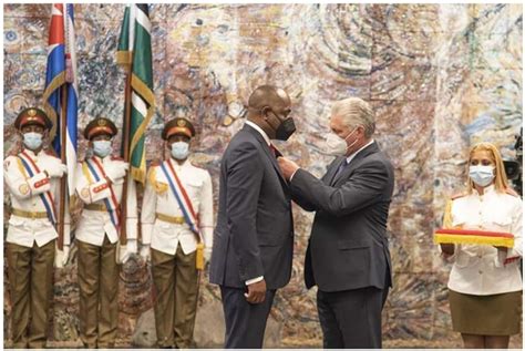 Dominica Prime Minister Roosevelt Skerrit Receives Order Of Of José Marti Associates Times A
