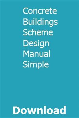 Concrete Buildings Scheme Design Manual Simple | Concrete buildings, Concrete, Design