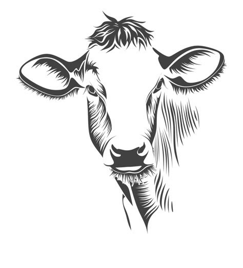 Download High Quality Cow Clipart Black And White Realistic Transparent