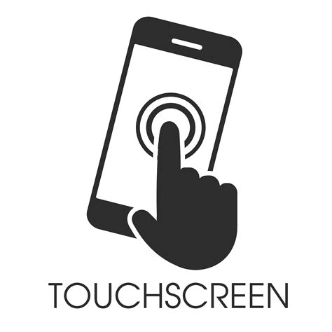Icon Pointing On The Touch Screen Of The Smartphone 600614 Vector Art