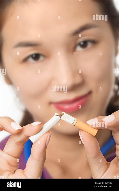 Young Asian Woman Smoking Cigarette Hi Res Stock Photography And Images