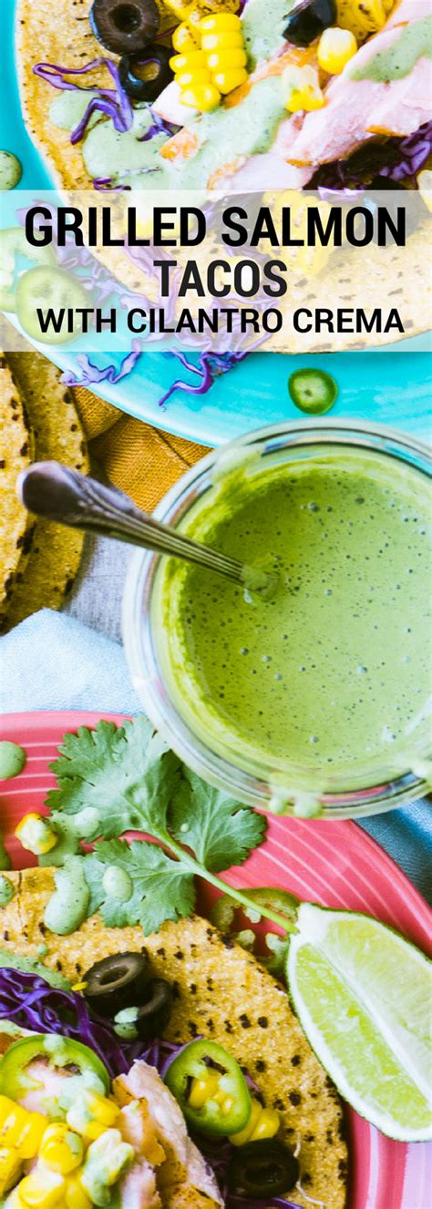 We did not find results for: Grilled Salmon Tacos with cilantro crema ~ set out the ...