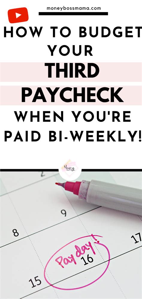 How to Budget Your Third Paycheck When You're Paid Biweekly! in 2020 ...