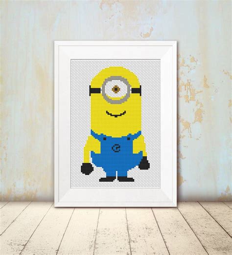 Cross Stitch Pattern Kevin The Minion Instant Download Etsy