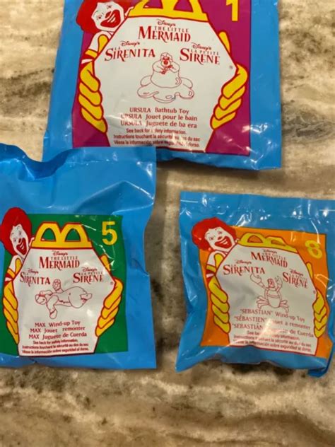 1996 Mcdonalds Happy Meal Toys The Little Mermaid Set Of 3 Sealed New Eur 904 Picclick Fr